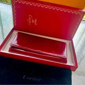 Cartier Leather Red long wallet